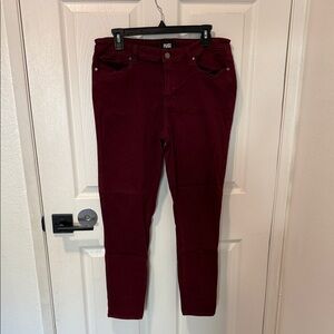 Anthropologie PAIGE Women's Maroon Skinny Jeans